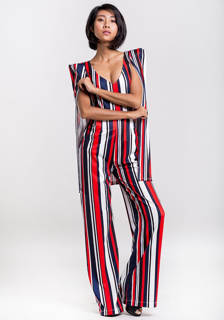 jumpsuit chiffon overlay