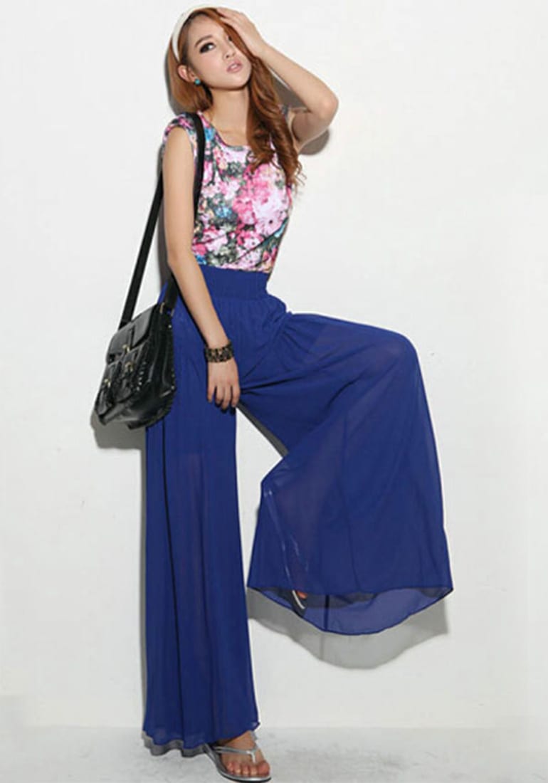 high rise flowy pants